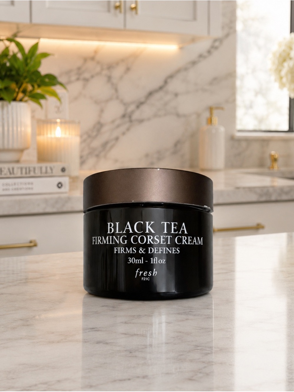 🎀 Fresh Black Tea Firming Corset Cream 30ml ✨ Travel Size Firming Moisturizer